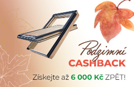 CASHBACK na dřevěná střešní okna GREENVIEW