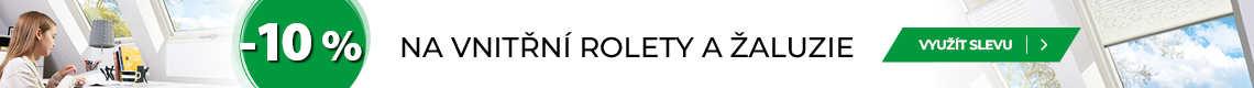 Sleva 10 % na vnitřní rolety a žaluzie!